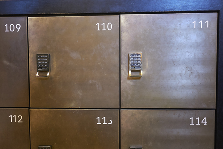 Copenhagen, Denmark - October 09, 2018 : Museum lockersのeditorial素材