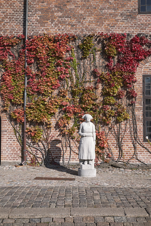 Copenhagen, Denmark - October 10, 2018: View of a statue in front of Kongernes Lapidariumのeditorial素材