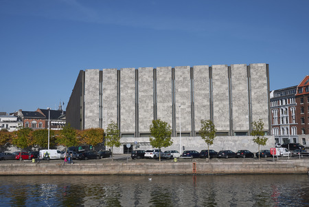 Copenhagen, Denmark - October 10, 2018: View of Danmarks Nationalbankのeditorial素材