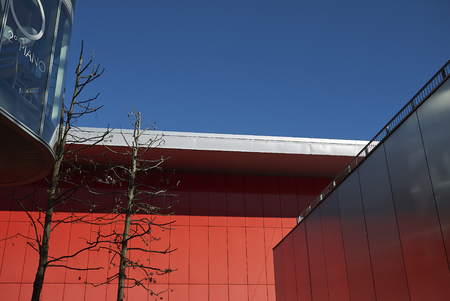 Milan, Italy - February 11, 2019 : View of Fiera Milano buildingのeditorial素材