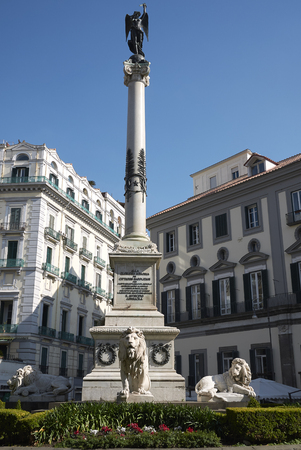 Naples, Italy - March 25, 2019 : View of 'Ai Martiri Napoletani' monumentのeditorial素材