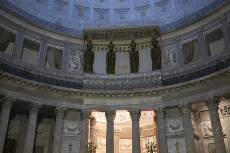 Naples, Italy - March 25, 2019 : view of San Francesco di Paola Basilica domeのeditorial素材