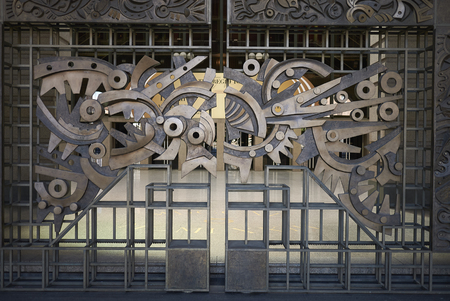 Turin, Italy - June 13, 2019 : View of Teatro Regio gate by Umberto Mastroianniのeditorial素材