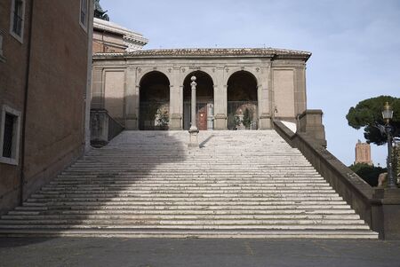 Rome, Italy - February 03, 2020 : view of Convento di Santa Maria in Aracoeliのeditorial素材