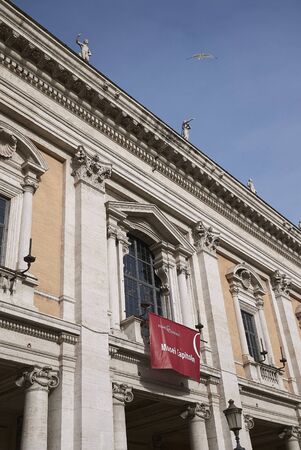 Rome, Italy - February 03, 2020 : View of Capitoline Museum palazzoのeditorial素材