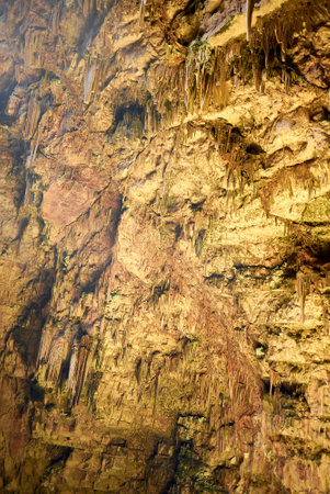 Castellana Grotte, Italy - September 04, 2020: View of the main cave, called La Grave, at Castellana caveのeditorial素材