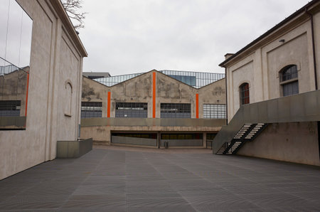 Milan, Italy - February 10, 2022: View of Fondazione Pradaのeditorial素材