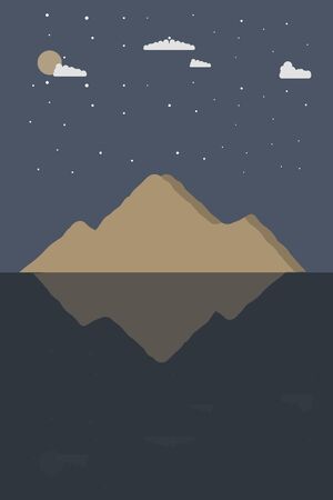 An illustration about mountain panorama vectorのイラスト素材