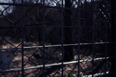 nobody in abandoned place in town. retro dark horror filter and concept. zombie movie style for scary scene.の写真素材