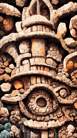 Mayan ruins archaeological ruins background design