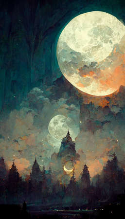 mid-autumn festival a full moonの写真素材