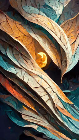 Mid-autumn festival full moon rabbit abstract paper sculptuの写真素材