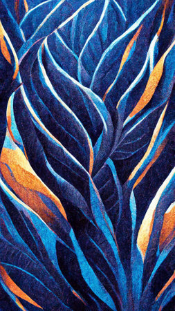 Mayan style Beautiful Abstract Decorative Navy Blue Darkの写真素材