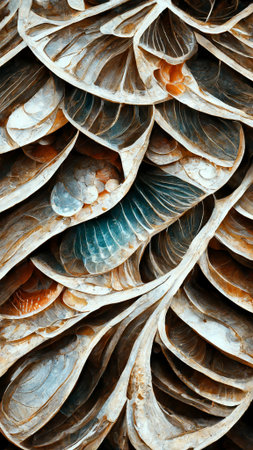seashells under the ground design