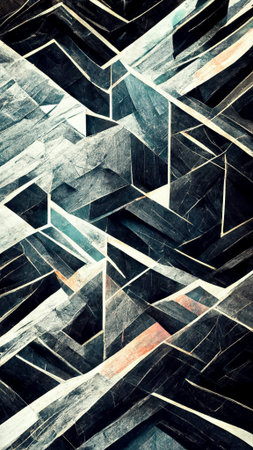 Black abstract geometric background. Modern shape concept