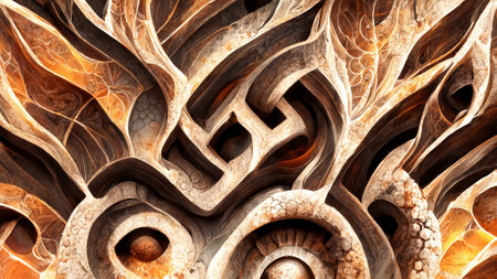 Mayan style Abstract background element. Fractal graphicsの写真素材