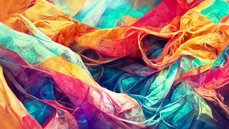 Abstract blurred gradient mesh background in bright rainbowの写真素材