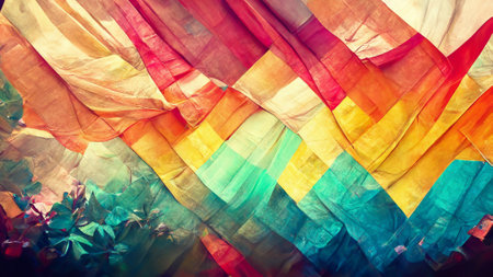 Abstract blurred gradient mesh background in bright rainbowの写真素材