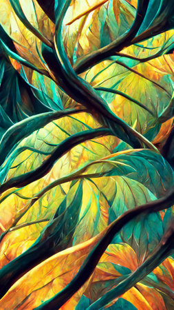 ultra realistic forest tropical fractalの写真素材