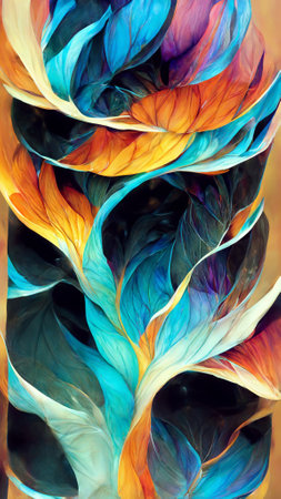 black gradient glass fractal colorful photo realisticの写真素材