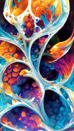 chemistry glass fractal colorful background designの写真素材