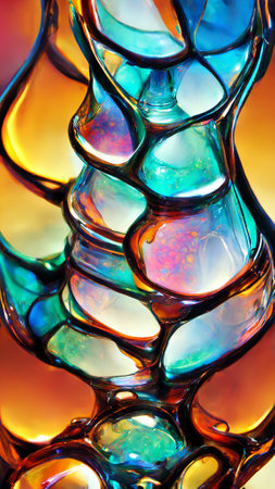 bottle chemistry glass fractal colorfulの写真素材