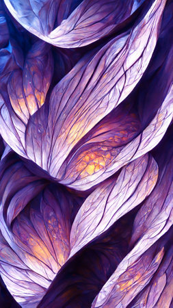 Purple gradient glass fractal colorful photo realisticの写真素材