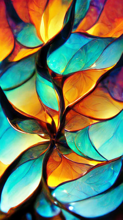 light chemistry glass fractal colorfulの写真素材