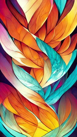 Mayan style glass fractal colorfulの写真素材