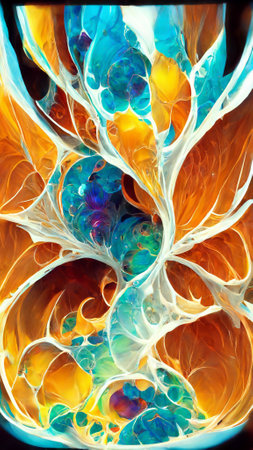 light chemistry glass fractal colorfulの写真素材