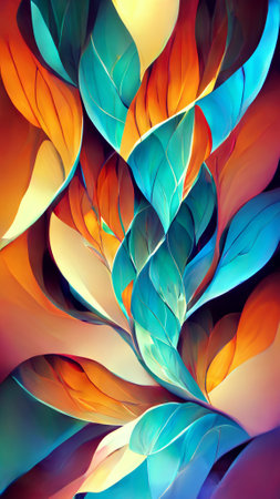 glass fractal colorful background designの写真素材