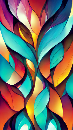 Mayan style glass fractal colorfulの写真素材