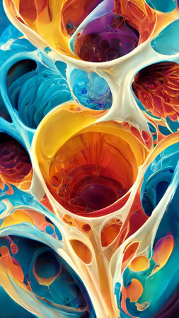 chemistry glass fractal colorful background designの写真素材