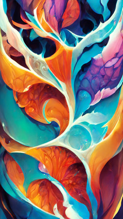 potion gradient glass fractal colorfulの写真素材