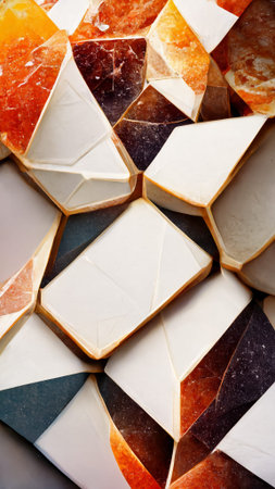 Abstract Hexagon wallpaper white Background