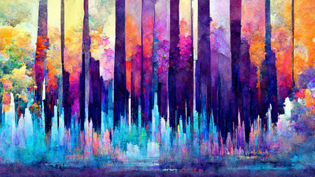 multi Colorful Purple abstract color spectrum lineの写真素材
