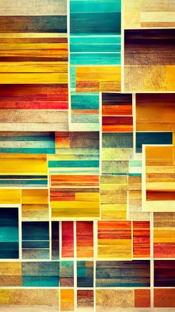 Textured multi Colorful yellow abstract color spectrum linesの写真素材
