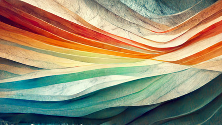 Textured multi Colorful White abstract color spectrum lines