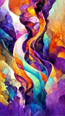 Textured multi Colorful purple abstract color spectrum linesの写真素材
