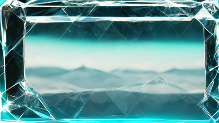 Tech triangle clear crystal backgroundの写真素材