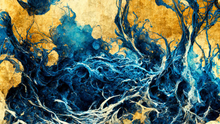 Beautiful Abstract Decorative Navy Blue Dark Stucco Wall