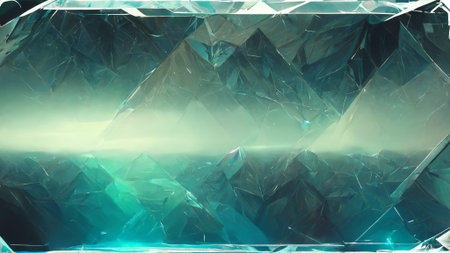 Tech triangle clear crystal backgroundの写真素材
