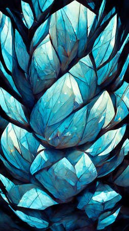 Blue crystal background.3d illustration 3d renderingの写真素材