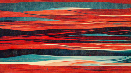 Mayan style Beautiful Abstract Decorative Navy Red Dark