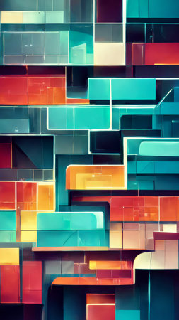 Tech triangle crystal background illustration effect