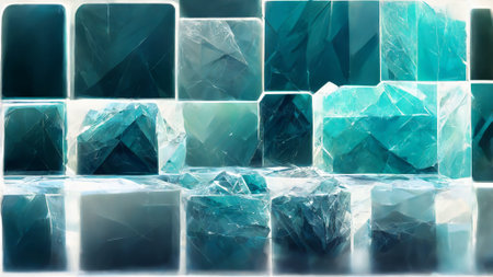 Tech triangle clear crystal backgroundの写真素材