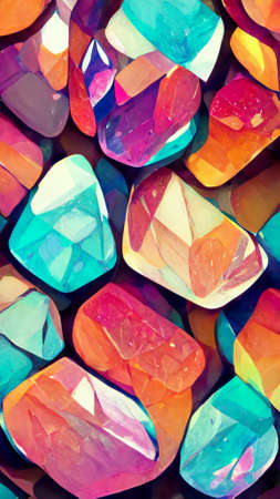 multilayer pattern of interlocking gems diamondsの写真素材