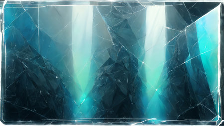 Tech triangle clear crystal backgroundの写真素材