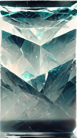 Tech triangle clear crystal backgroundの写真素材