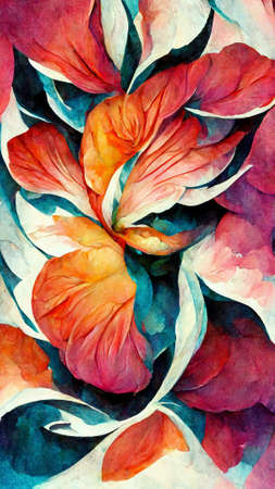 rose flower illustration concept designの写真素材